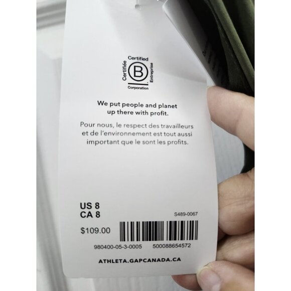 Athleta Nolita Slim Tapered Crop Pant Olive Green 8 - Picture 5 of 13